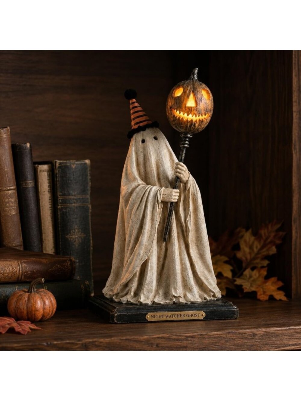 Halloween Resin With Pumpkin Lantern Spooky Statue For Home Indoor Decoration - Picture 6 of 7